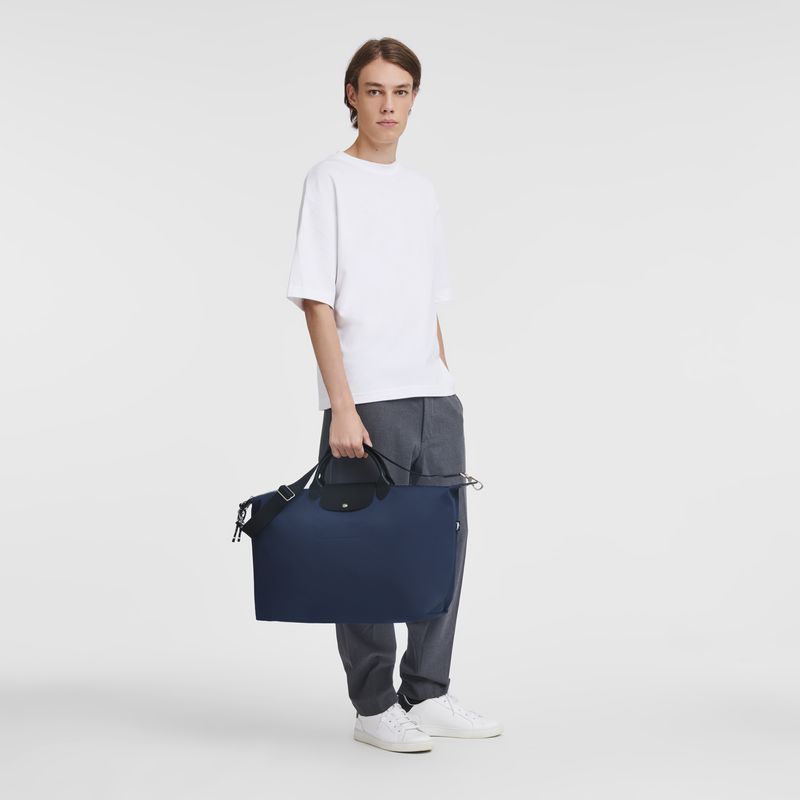 Men Longchamp Le Pliage Energy L Travel Bag Navy | Ireland-084XQEWUF