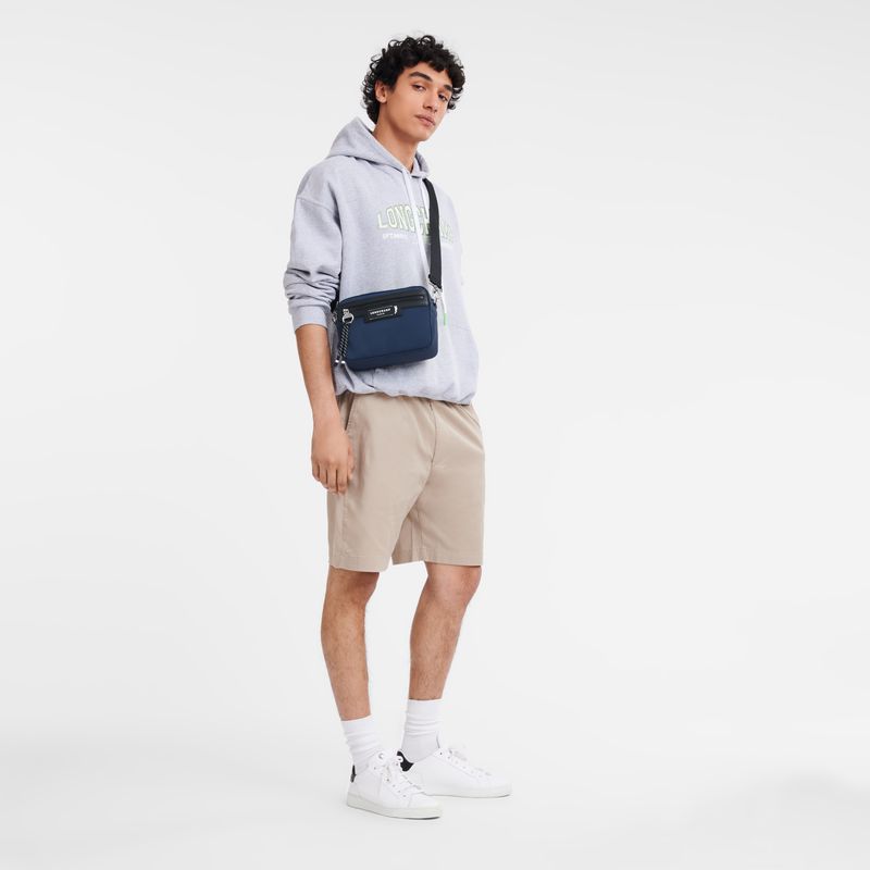 Men Longchamp Le Pliage Energy S Camera Crossbody Bag Navy | Ireland-406NTGCLQ