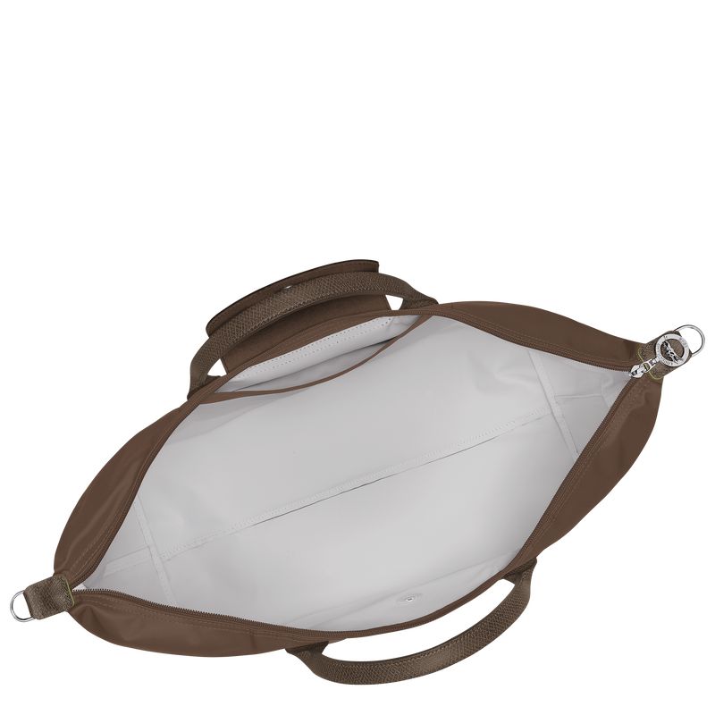 Men Longchamp Le Pliage Green Expandable Travel Bag Dark Brown | Ireland-063JSRLEH