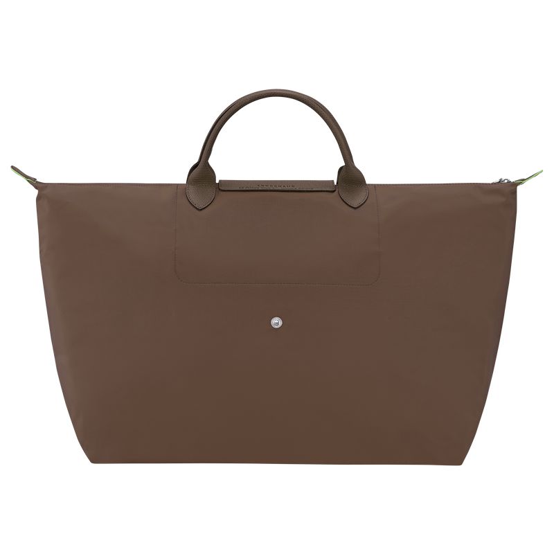 Men Longchamp Le Pliage Green L Travel Bag Dark Brown | Ireland-736GJLAVC