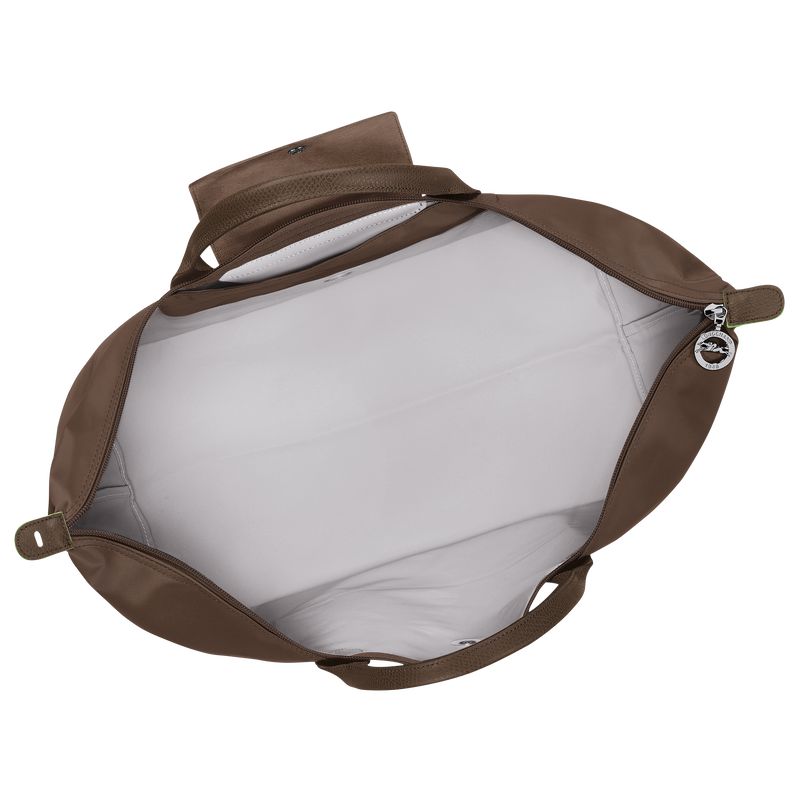 Men Longchamp Le Pliage Green L Travel Bag Dark Brown | Ireland-736GJLAVC