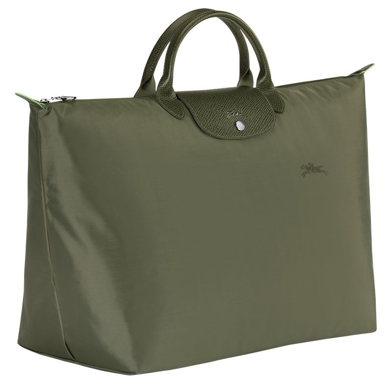 Men Longchamp Le Pliage Green L Travel Bag Dark Green | Ireland-097VLWTEA