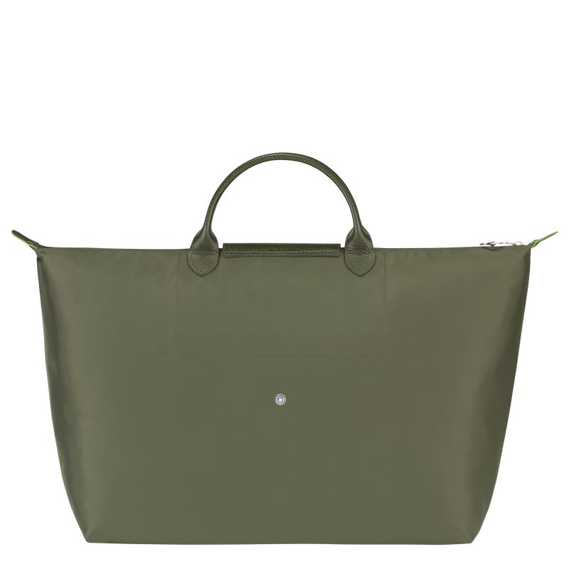 Men Longchamp Le Pliage Green L Travel Bag Dark Green | Ireland-097VLWTEA