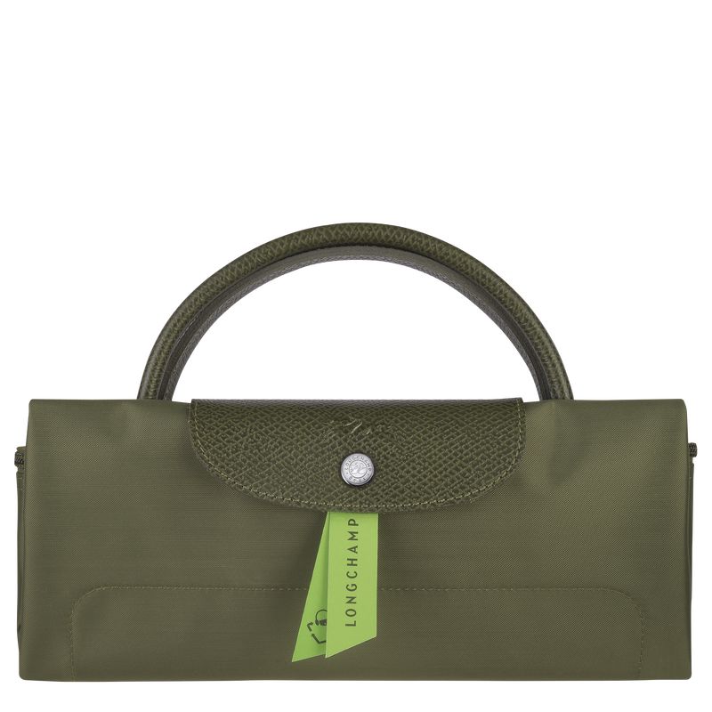 Men Longchamp Le Pliage Green L Travel Bag Dark Green | Ireland-097VLWTEA