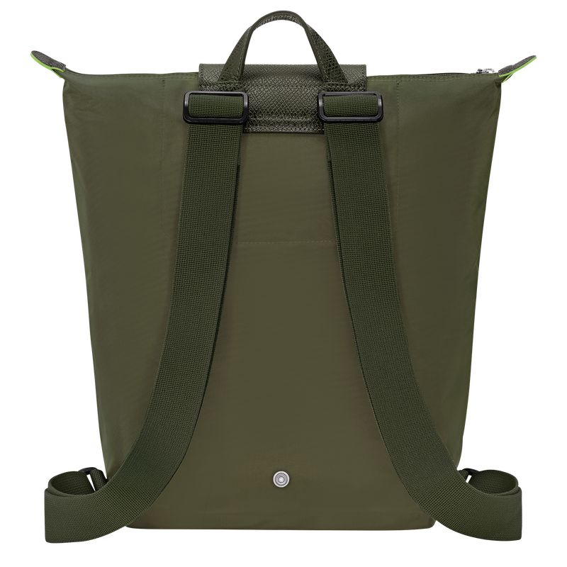 Men Longchamp Le Pliage Green M Backpack Dark Olive | Ireland-801DOFMNH