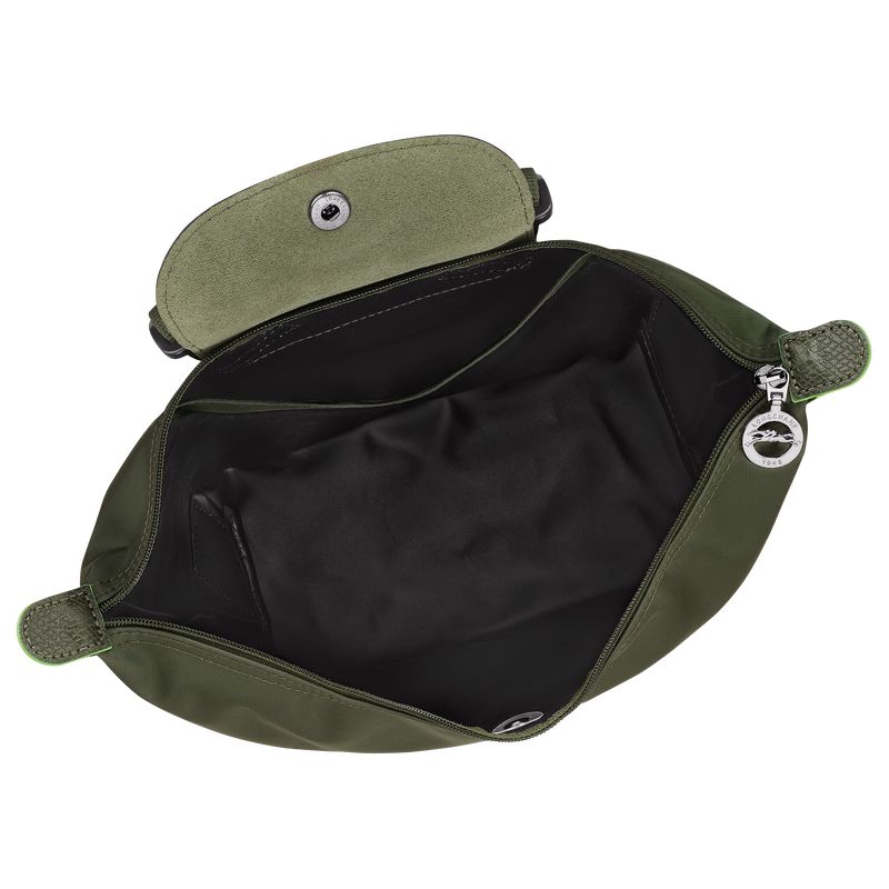 Men Longchamp Le Pliage Green M Backpack Dark Olive | Ireland-801DOFMNH