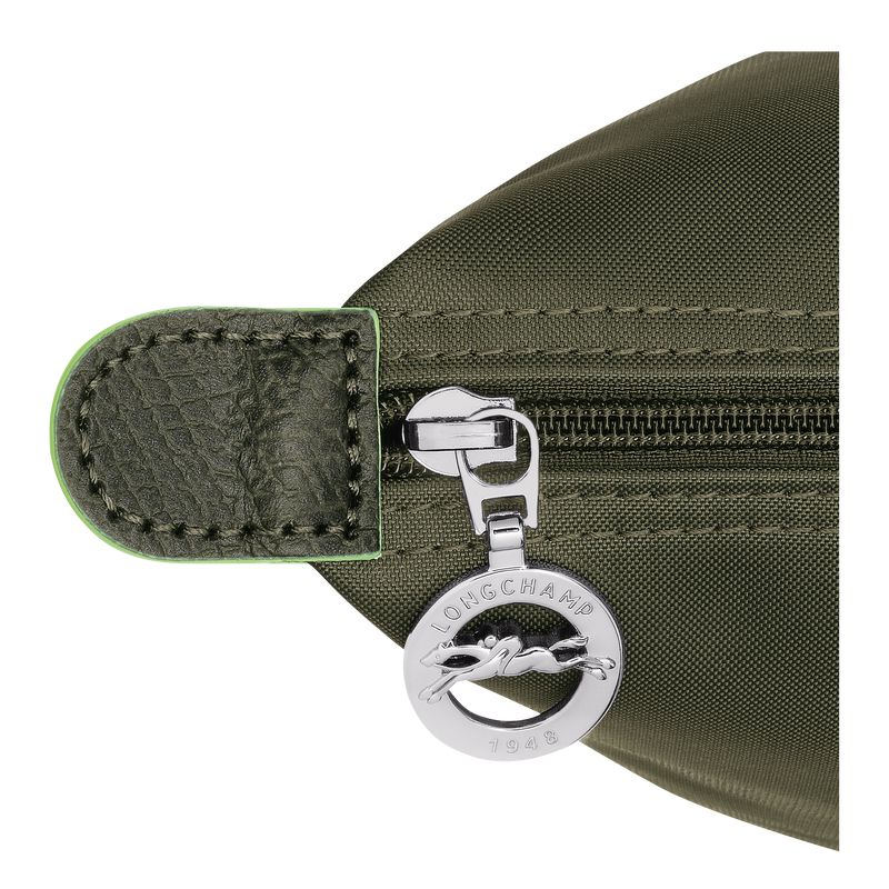 Men Longchamp Le Pliage Green M Backpack Dark Olive | Ireland-801DOFMNH