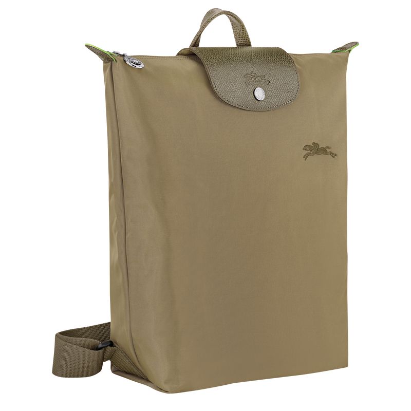 Men Longchamp Le Pliage Green M Backpack Olive | Ireland-703RQNICT