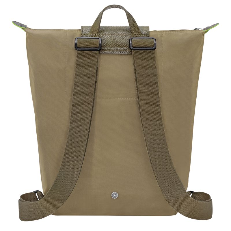 Men Longchamp Le Pliage Green M Backpack Olive | Ireland-703RQNICT