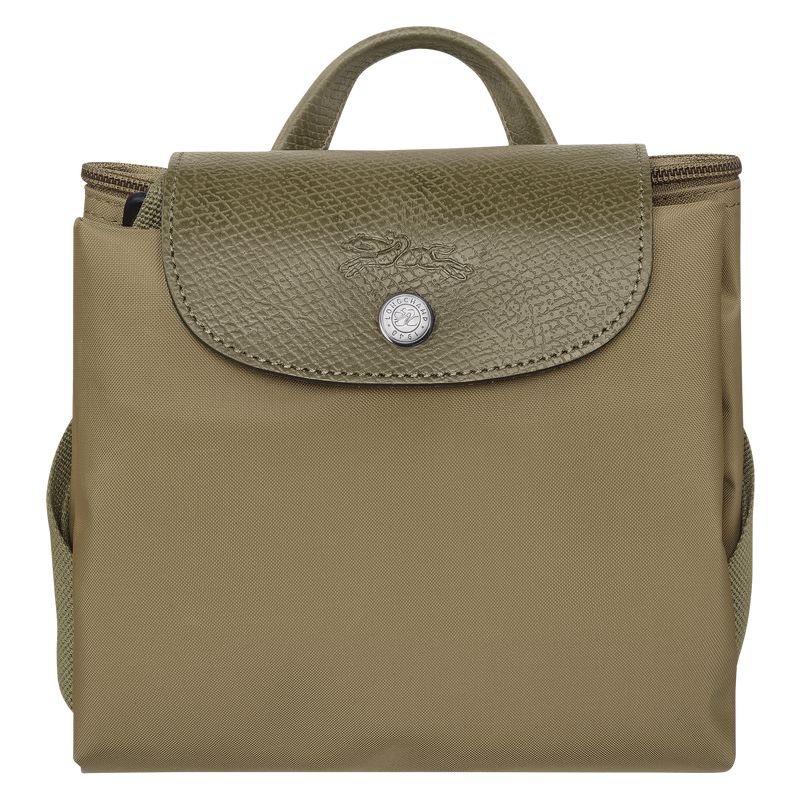 Men Longchamp Le Pliage Green M Backpack Olive | Ireland-703RQNICT