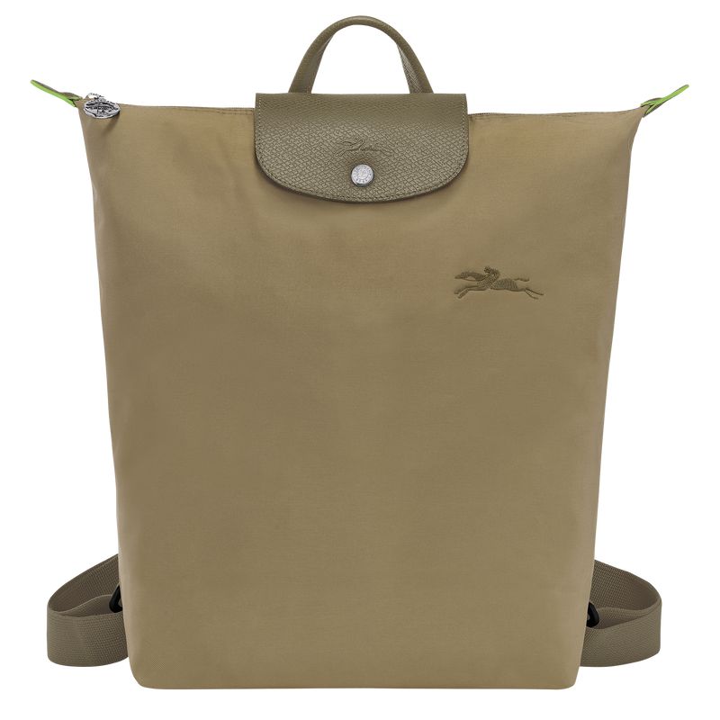 Men Longchamp Le Pliage Green M Backpack Olive | Ireland-703RQNICT