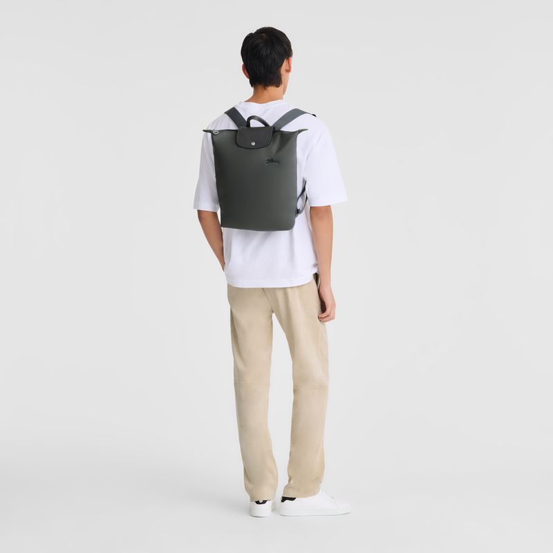 Men Longchamp Le Pliage Green M Backpack Deep Grey | Ireland-576GYRLTX