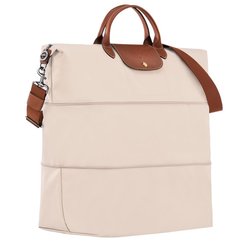 Men Longchamp Le Pliage Original Expandable Travel Bag Beige | Ireland-597OLRHJW