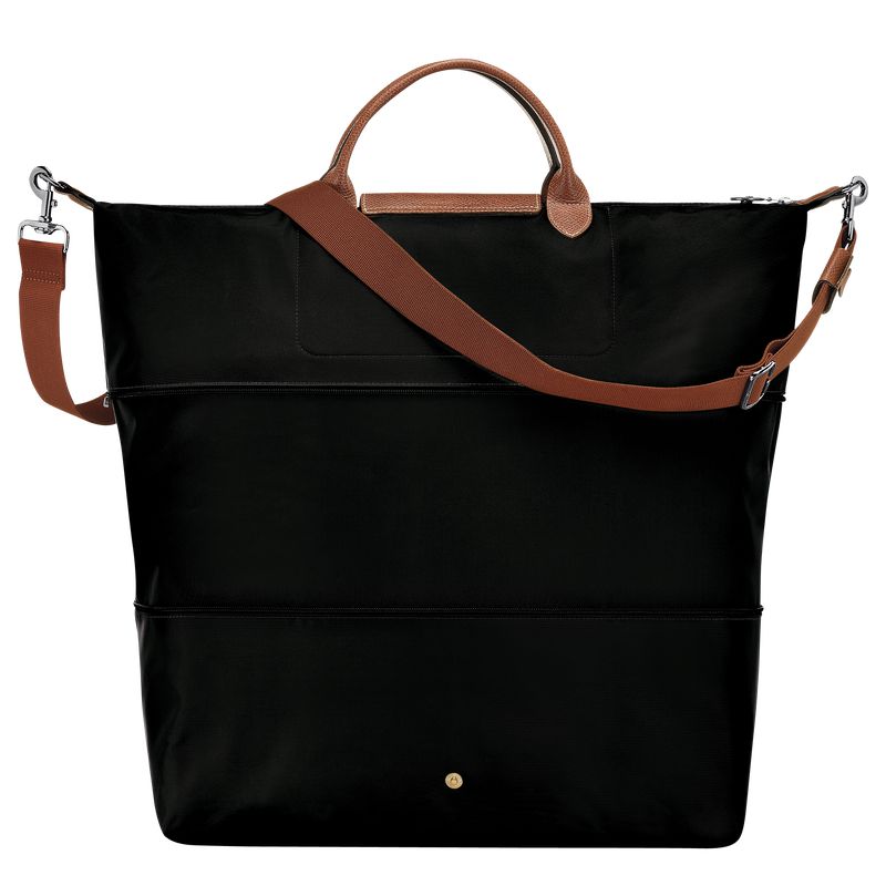 Men Longchamp Le Pliage Original Expandable Travel Bag Black | Ireland-785EUDGFQ