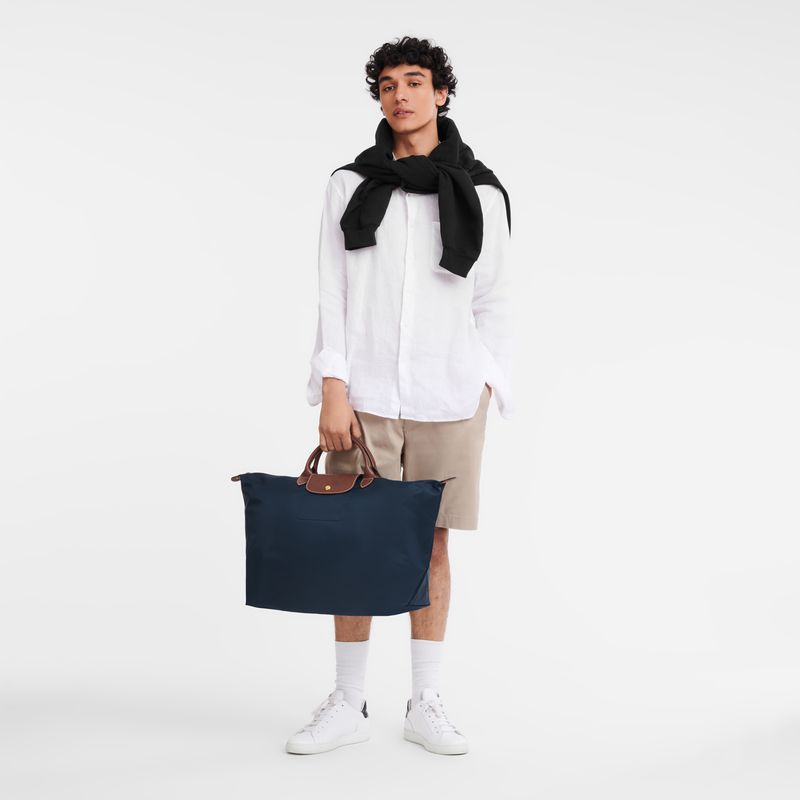 Men Longchamp Le Pliage Original L Travel Bag Navy | Ireland-598TSGQPL
