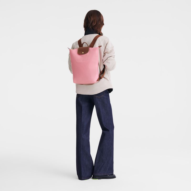 Men Longchamp Le Pliage Original M Backpack Pink | Ireland-591DESHMC