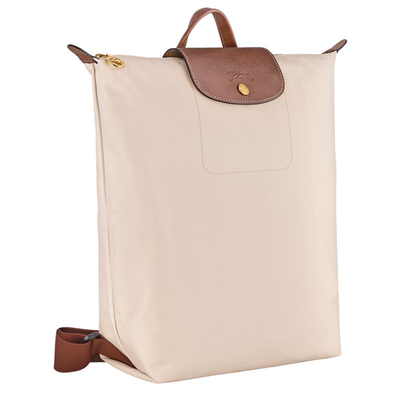 Men Longchamp Le Pliage Original M Backpack Beige | Ireland-395BVXSME