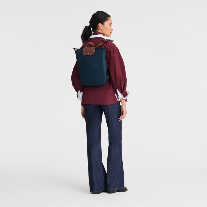 Men Longchamp Le Pliage Original M Backpack Navy | Ireland-071XNGRVT