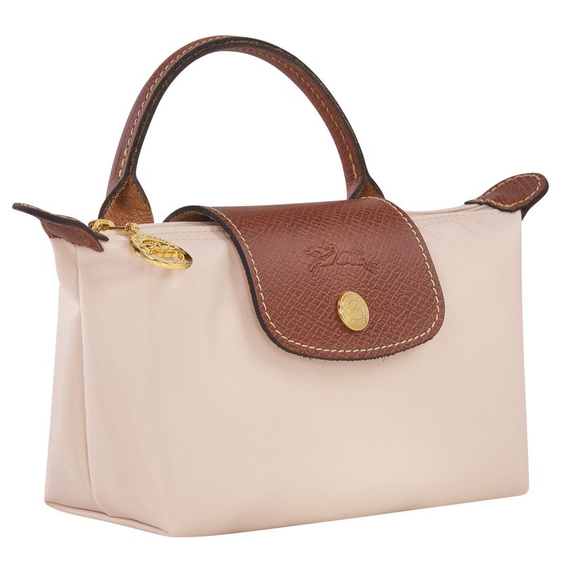 Men Longchamp Le Pliage Original With Handle Pouch Beige | Ireland-901TKZSLB
