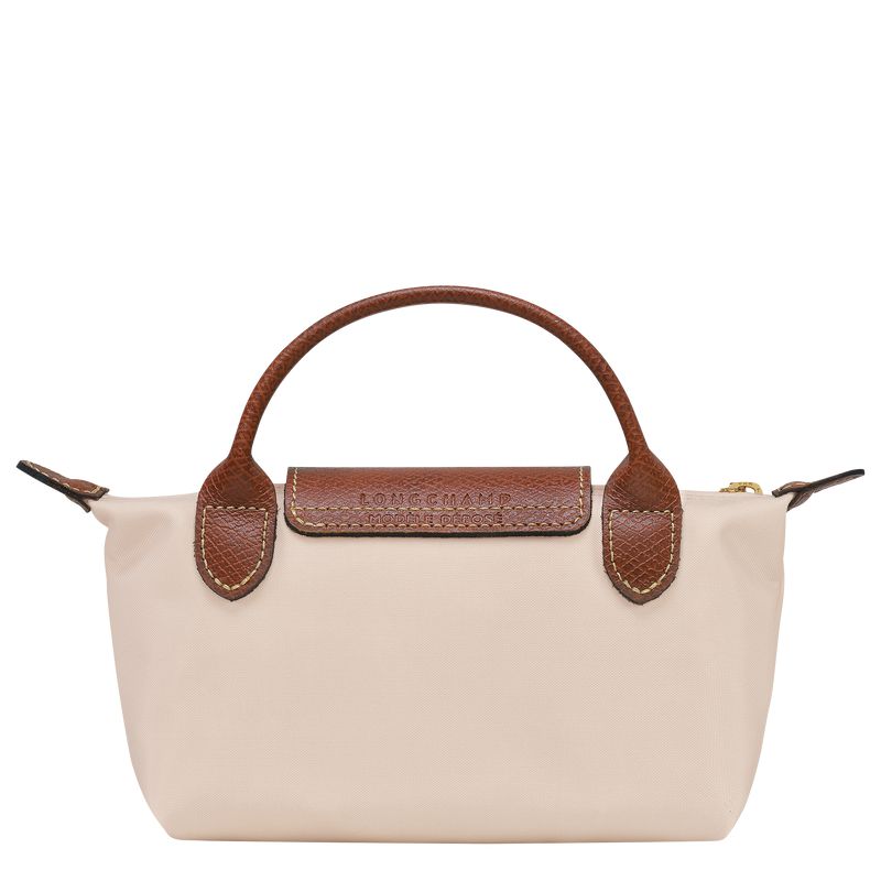 Men Longchamp Le Pliage Original With Handle Pouch Beige | Ireland-901TKZSLB