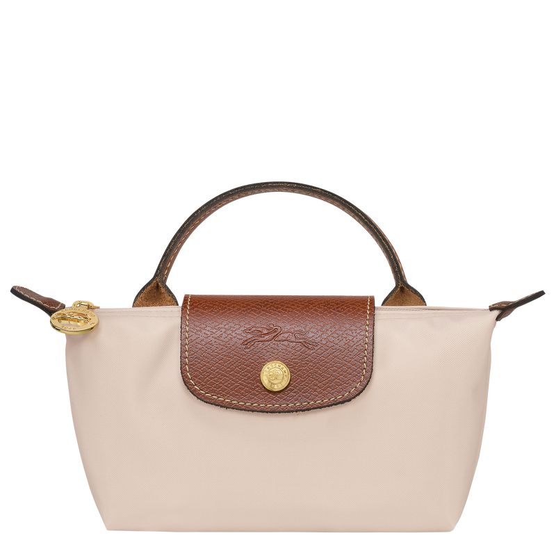 Men Longchamp Le Pliage Original With Handle Pouch Beige | Ireland-901TKZSLB