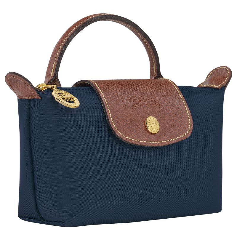 Men Longchamp Le Pliage Original With Handle Pouch Navy | Ireland-305IWSTPF