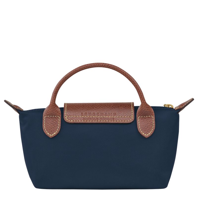 Men Longchamp Le Pliage Original With Handle Pouch Navy | Ireland-305IWSTPF