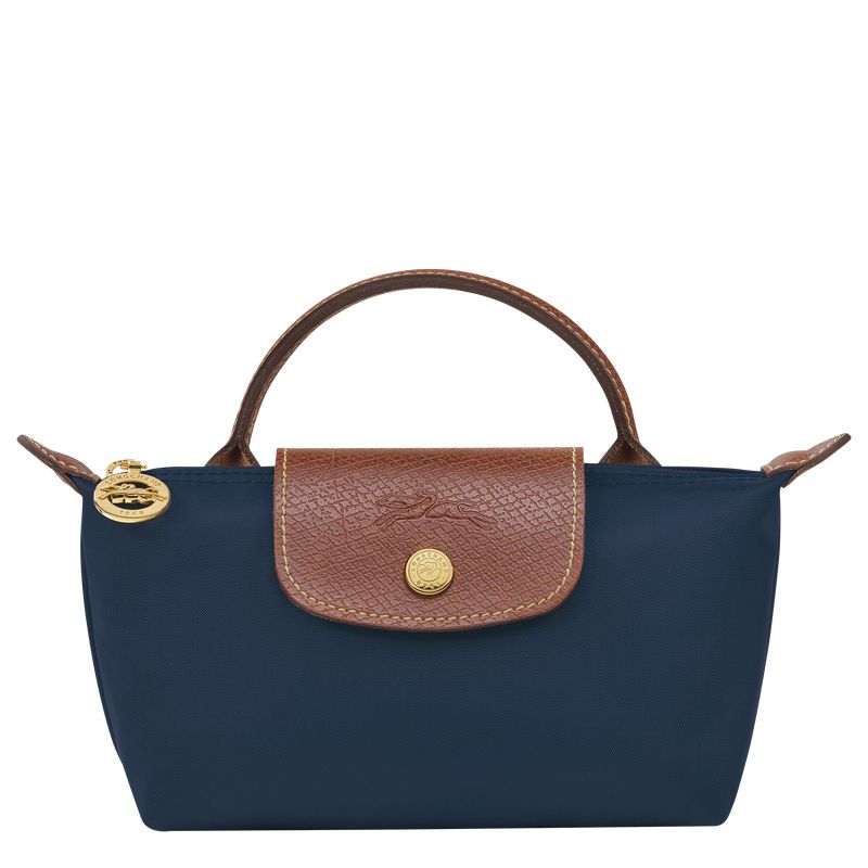 Men Longchamp Le Pliage Original With Handle Pouch Navy | Ireland-305IWSTPF