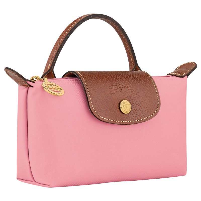 Men Longchamp Le Pliage Original With Handle Pouch Pink | Ireland-185IAPQMW