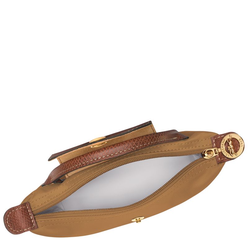 Men Longchamp Le Pliage Original With Handle Pouch Brown | Ireland-609STHJRU