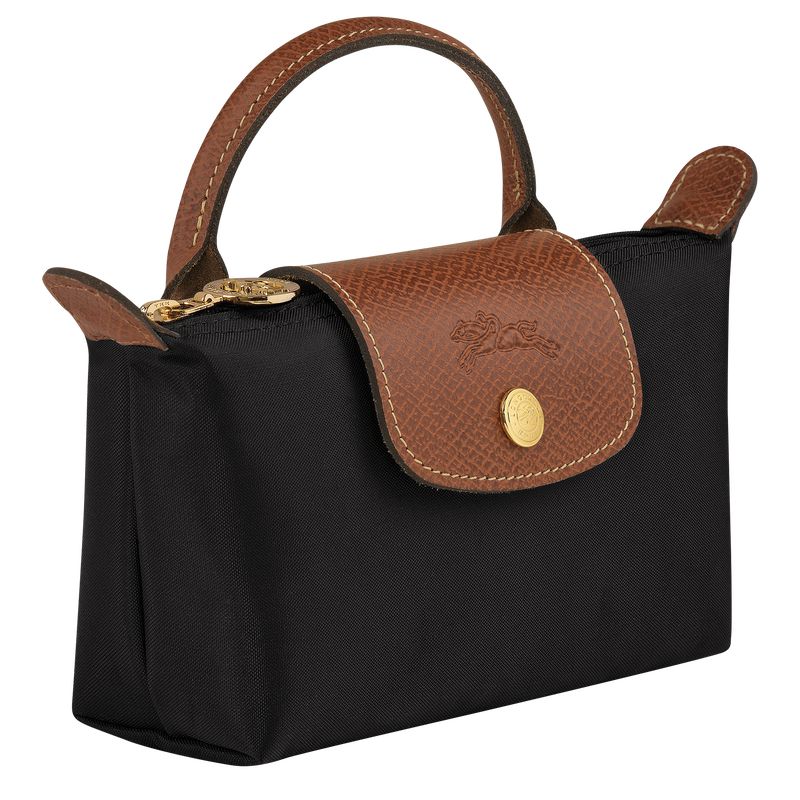 Men Longchamp Le Pliage Original With Handle Pouch Black | Ireland-948ACJTOZ