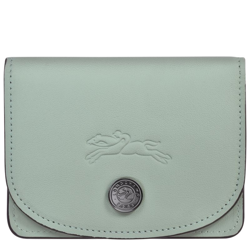Men Longchamp Le Pliage Xtra Card Holder Blue Green | Ireland-587XMVQFA