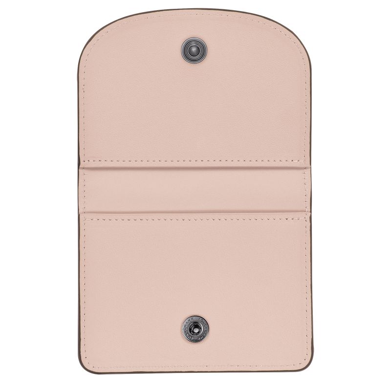 Men Longchamp Le Pliage Xtra Card Holder Beige | Ireland-562KYDUCQ