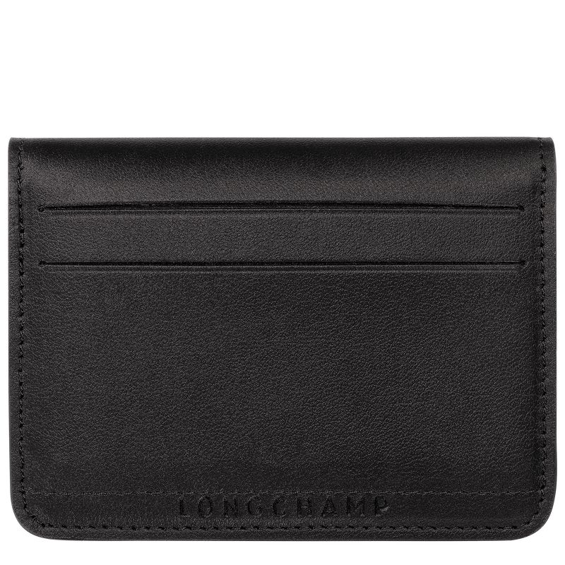 Men Longchamp Le Pliage Xtra Card Holder Black | Ireland-408XSLGFP