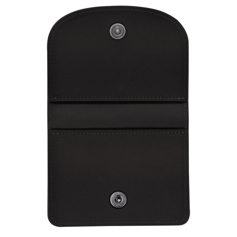 Men Longchamp Le Pliage Xtra Card Holder Black | Ireland-408XSLGFP
