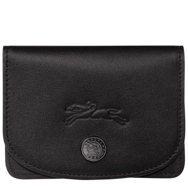 Men Longchamp Le Pliage Xtra Card Holder Black | Ireland-408XSLGFP