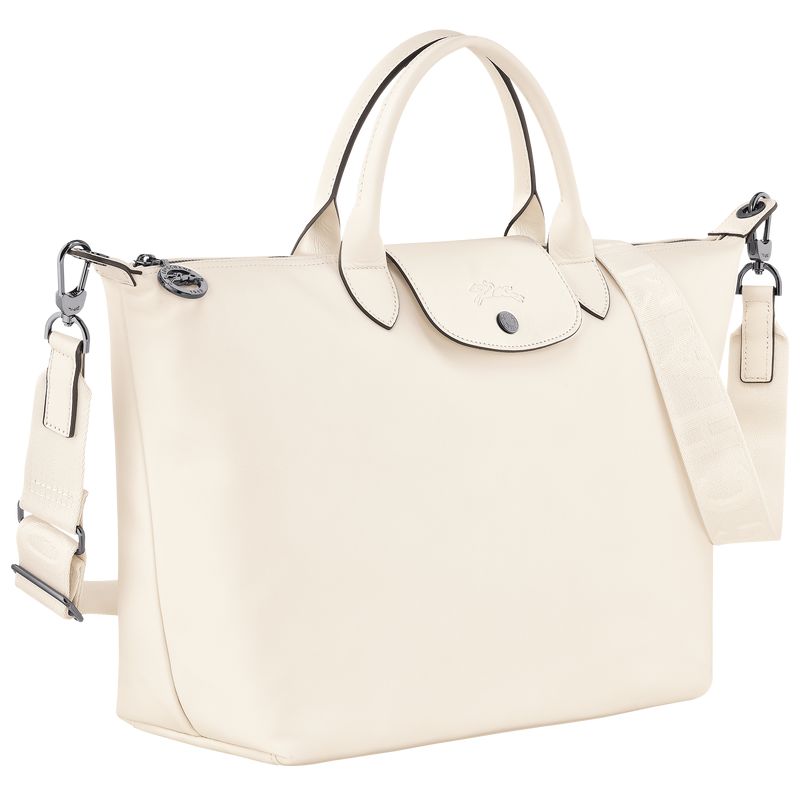 Men Longchamp Le Pliage Xtra L Handbag Cream | Ireland-193MLEYSD