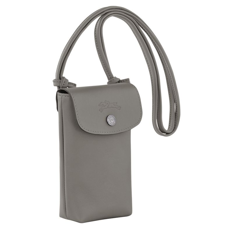 Men Longchamp Le Pliage Xtra With Leather Lace Phone Case Beige | Ireland-932QLUYVE