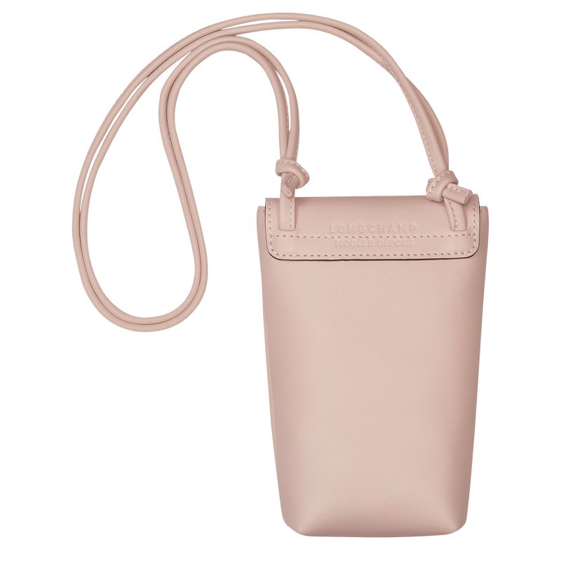 Men Longchamp Le Pliage Xtra With Leather Lace Phone Case Beige | Ireland-764PAKJNQ