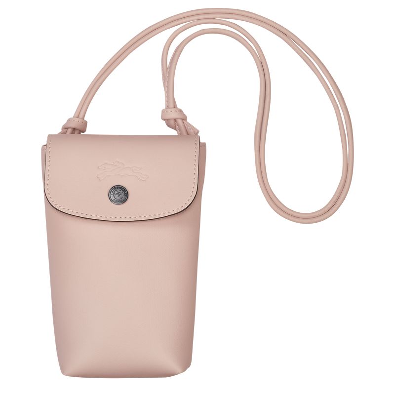 Men Longchamp Le Pliage Xtra With Leather Lace Phone Case Beige | Ireland-764PAKJNQ