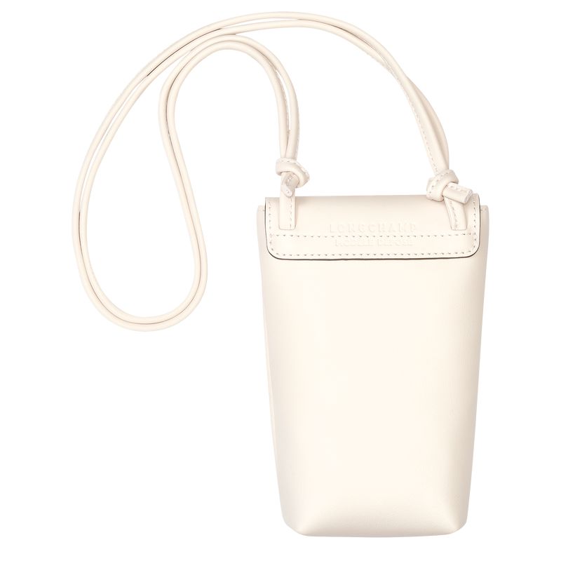 Men Longchamp Le Pliage Xtra With Leather Lace Phone Case Cream | Ireland-273AYBCZG