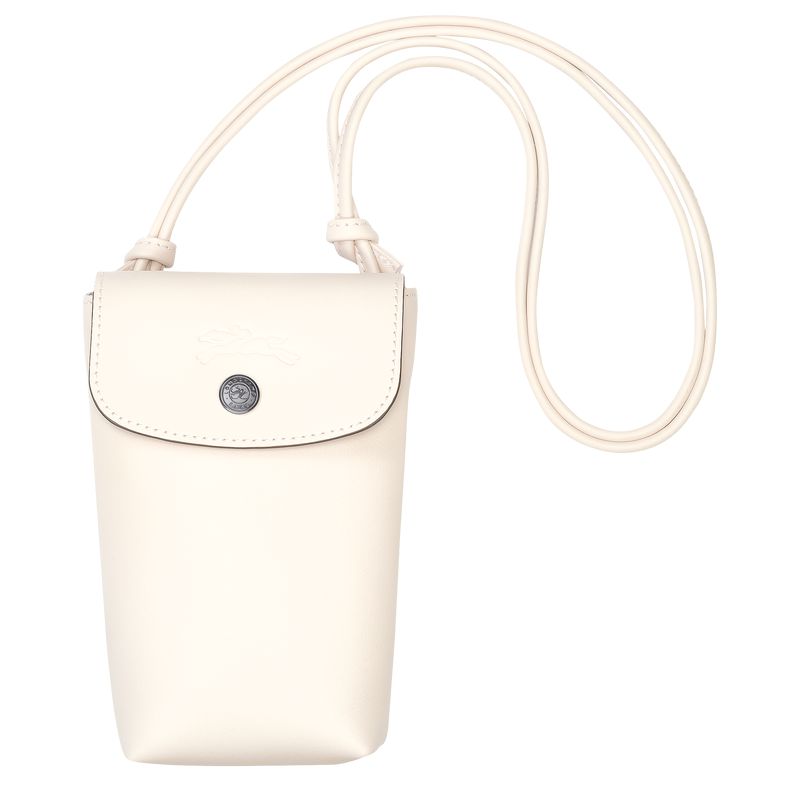 Men Longchamp Le Pliage Xtra With Leather Lace Phone Case Cream | Ireland-273AYBCZG