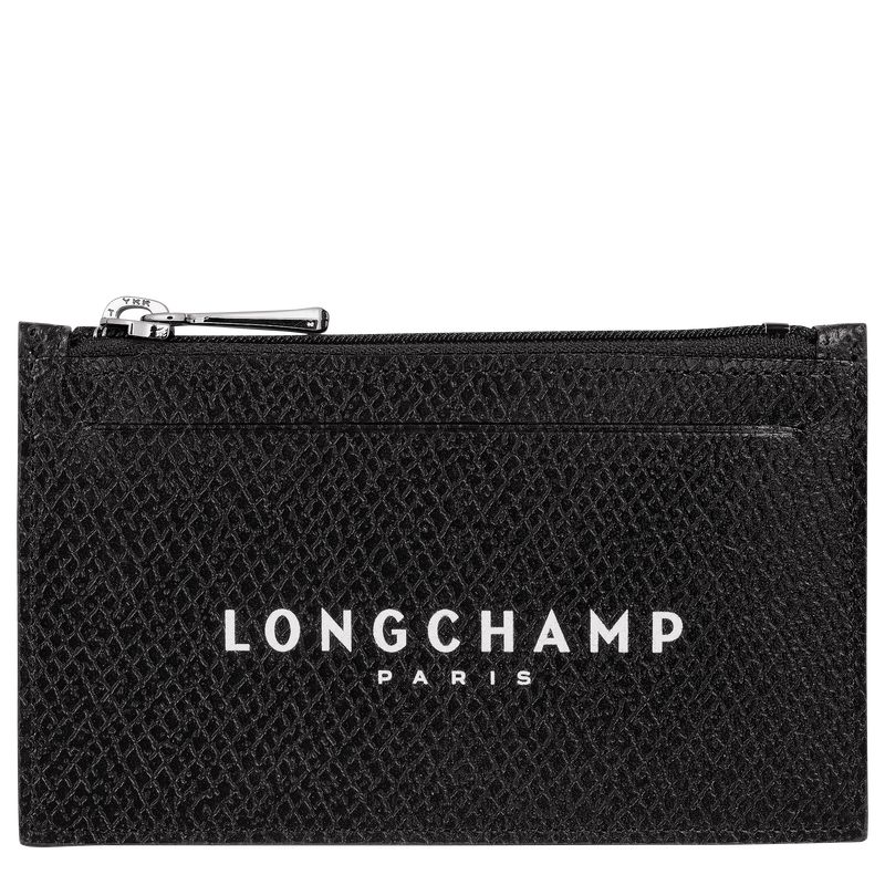 Men Longchamp Le Roseau Essential Coin Purse Black | Ireland-906PUNEVS