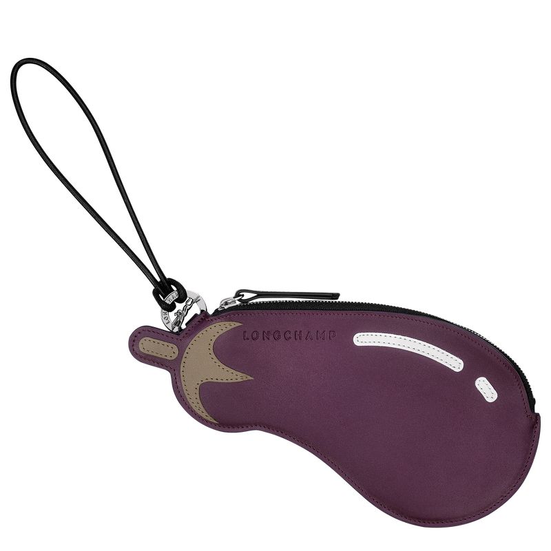 Men Longchamp Longcharm Eggplant Clutch Purple | Ireland-752SJKNBM