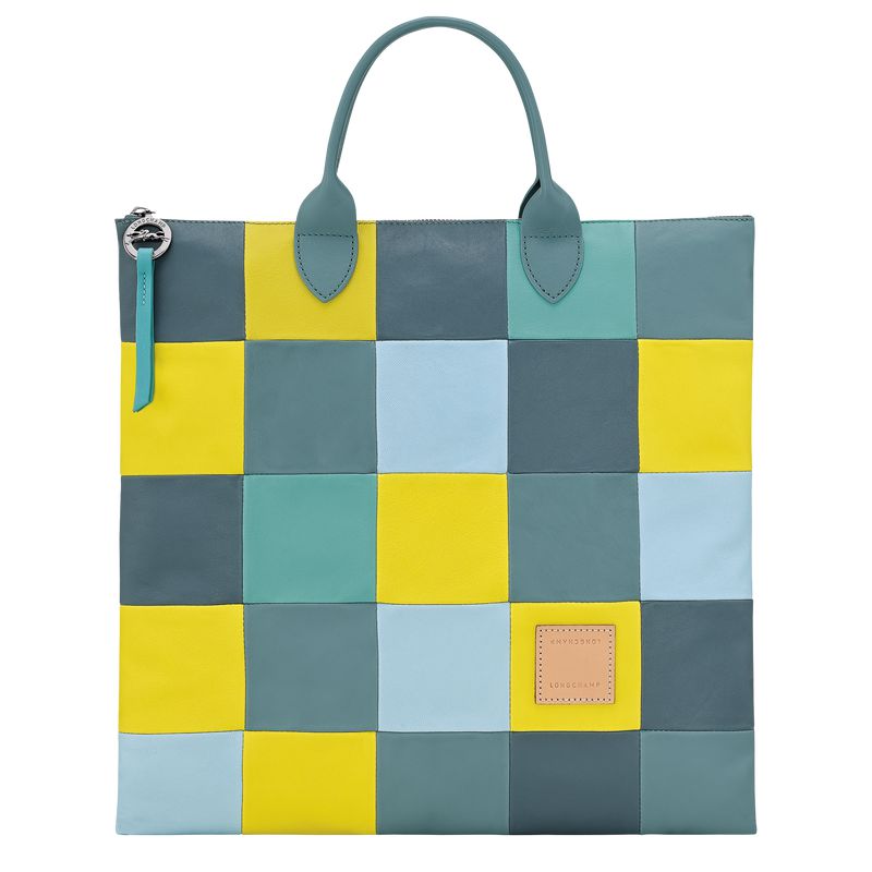 Men Longchamp Re-play L Handbag Blue / Yellow | Ireland-067FQEIJK