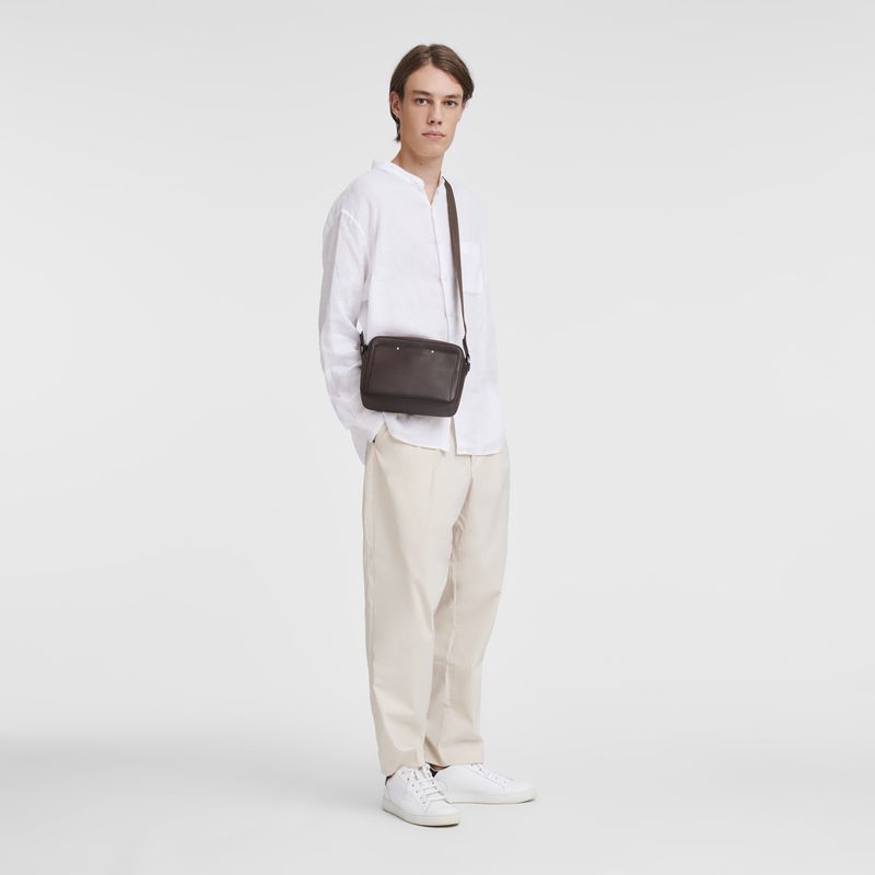 Men Longchamp Sur Seine Camera Crossbody Bag Beige | Ireland-678PFGBWE