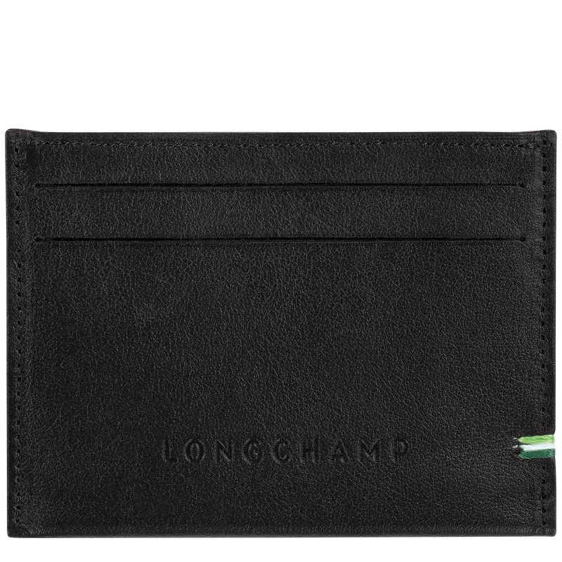 Men Longchamp Sur Seine Card Holder Black | Ireland-594OPBRCQ
