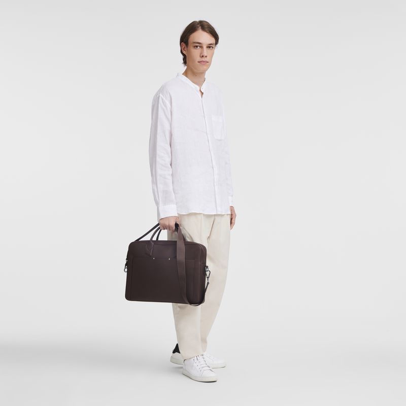 Men Longchamp Sur Seine M Briefcase Beige | Ireland-158UADSTC