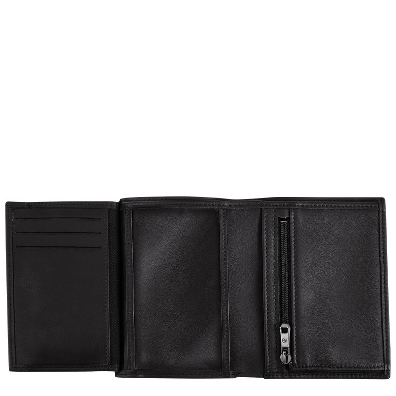 Men Longchamp Sur Seine Wallet Black | Ireland-876OLJDTI
