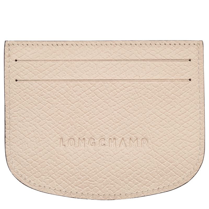 Men Longchamp Épure Card Holder Beige | Ireland-310LFQUSW